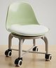 Purple Tots Premium Solid & Durable Low Stool with Wheels - Light Green