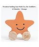 OPA Toys Wooden Smiling Star Push Toy for Toddlers I 12 Months+ I Orange