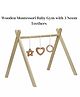 OPA Toys  Wood Montessori Baby Gym with 3 Neem Teethers (Newborn to 12 Months) I Eco Friendly I Durable