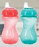 Nuby Easy Grip Soft Spout Cup | Soft Silicone | BPA Free | 6m+ | 300 ml | Pack Of 2 - Girl Edition