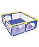 Babyhug Playpen & Play Yard- Blue| 150 x 180 cm Large Play Area| Zipper Door & Toy Pouch| Foldable Indoor & Outdoor Playpen| Safe & Sturdy| for 0-5 Years Boys & Girls| Easy to Assemble
