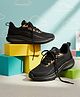 TRASE Mesh Detailed Lace Up Shoes - Black & Orange
