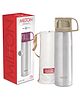 Milton Glassy 1000 Thermosteel Vacuum Insulated Double Walled Flask with Drinking Cup lid & Jacket, 1000 ml Water Bottles,24 Hours Hot & Cold,Easy to Carry,Rust Proof, Tea, Coffee,Travel Bottle,Grey