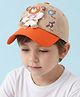 Vritraz Woven Bear Astronaut Applique Detailed Baseball Cap - Cream - Circumference 52-56 Cms