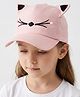 Vritraz Woven Cat Whiskers Embroidered Baseball Cap - Light Pink - Circumference 52-56 Cms