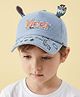 Vritraz Woven Deer Text Applique Detailed Baseball Cap - Blue - Circumference 52-56 Cms