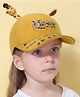 Vritraz Woven Deer Text Applique Detailed Baseball Cap - Yellow - Circumference 52-56 Cms