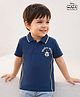 Babyhug Disney Single Jersey Knit Half Sleeves Polo T-Shirt with Mickey Mouse Graphics -  Navy