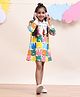 Spunkies Cotton Blend Knit Full Sleeves Abstract Printed Dress - Multi Colour