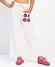 Spunkies Cotton Blend Woven Granny Squares Detailed Pajama - White
