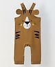 Spunkies Cotton Jersey Knit Sleeveless Tiger Designed Dungaree - Brown