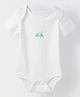 Spunkies Cotton Jersey Knit Half Sleeves Dogs Printed Onesie - White