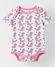 Spunkies Cotton Jersey Knit Half Sleeves Unicorn Printed Onesie - White