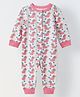 Spunkies Cotton Jersey Full Sleeves Unicorns Printed Romper - White