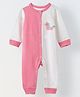 Spunkies Cotton Jersey Full Sleeves Colour Blocked Unicorn Printed Romper - White