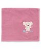 Pink Rabbit Terry Knit Towel With Bear Print L 102 x B 67 cm - Dark Pink