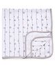 Pink Rabbit Interlock Knit Towel With Panda Print L 82 x B 80 cm - Grey