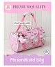 Rosada Mimi Mermaid Print DIY Personalised Duffle Bag with Alphabet Name Kit -Water Resistant Sports & Activity Bag for Boys & Girls with Adjustable Sling -