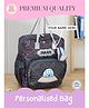 Rosada Universe Print DIY Personalised Box Backpack with Alphabet Name Kit & Plush Keychain - Water Resistant Box Backpack for School, Trips & Daily Use - 12 Inches