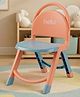 Purple Tots Foldable Chair for Kids Premium Plastic, Portable & Lightweight - Orange & Cyan
