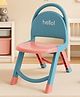 Purple Tots Foldable Chair for Kids Premium Plastic, Portable & Lightweight - Sea Blue & Peach