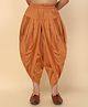 KISAH Cotton Blend Woven Solid Dhoti - Mustard
