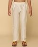 KISAH Cotton Blend Woven Solid Pyjama - Off White