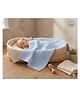 Baby Tales 6 Layers of 100% Pure Organic Cotton Gauze Solid Color Bath Towel L 110 x B 110 cm - Blue
