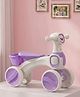 Kids Manual Push Ride on with Music & Light| Foot to Floor Operation| Storage Space| Comfortable Seat| Sturdy & Durable Built| Smooth Wheels- Purple