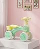 Fab N Funky Kids Manual Push Ride on with Music & Light - Green| Foot to Floor Operation| Storage Space| Comfortable Seat| Sturdy & Durable Built| Smooth Wheels