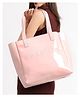 Carrylux Women Brand Logo Printed Shopper Tote Bag Pink