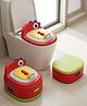 Baybee 3-in-1 Potty Seat for Kids With Footstool, Anti-Splash Guard, Removable Bowl, Easy to Clean - Red
