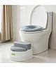 Baybee 3 in 1 Potty Seat for Kids 2-5 Years, Footstool with Removable Bowl, Anti-Slip, Fits Standard Toilets - Grey