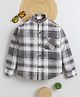 BAATCHEET Cotton Woven Full Sleeves Checked Shirt - Grey