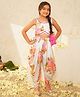Pspeaches Woven Sleeveless Floral Printed Top & Dhoti Set - Light Grey