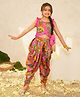 Pspeaches Woven Frill Sleeves Paisley Printed Top & Dhoti Set - Multi Colour