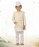 BookMyCostume Jawaharlal  Nehru Fancy Dress Costume Set - White & Beige