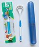 Boxot Impex Kids Toothbrush with Tongue Cleaner & Travel Case - Blue