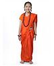 BookMyCostume Full Sleeves Sita Fancy Dress Costume Set With Mala & Bracelet -  Orange