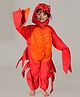 BookMyCostume Fleece Full Sleeves Crab Fancy Dress Costume - Red & Orange