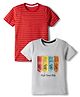 Kidi Wav Pack Of 2 Half Sleeves Striped & Cycles Printed Tees - Multi Colour
