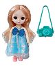 FunBlast Realistic Cute Doll with Long Hair, Beautiful Dress and a Small Camera Toy for Kids  Pack of 1 Doll (Blue)