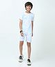 CHILINS 100% Cotton Knit Half Sleeves Tie Dye Coordinating Tee & Shorts Set - Blue