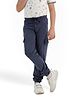 CHILINS Cotton Knit Solid Cargo Style Joggers - Blue