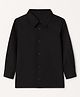 CHILINS Woven Full Sleeves Solid Shirt - Black
