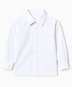 CHILINS Woven Full Sleeves Solid Shirt - White