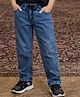 CHILINS Cotton Denim Mild Washed Jeans - Blue