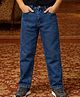 CHILINS Cotton Denim Mild Washed Jeans - Blue
