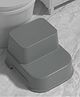 Safe-O-Kid 2 Step Stool for Kids with Soft Grip Surface, Anti-Slip Potty Training Stool for Bathroom & Toilet, Stable & Lightweight Toddler Standing Stool for Kitchen, Sink & Nursery  Grey
