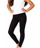 CHILINS Cotton Lycra Knit Solid Leggings - Black